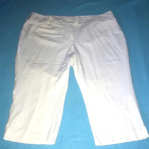 LANE Bryant Capri pants 4 Season Collection white stretchy NEW condition size 24 - Picture 2 of 8